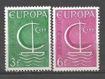 Europa 1966 Belgique Yvert 1389 et 1390 neuf ** MNH