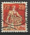 Suisse 1907; Y&T n 119; 20c rouge & jaune, Helvetia