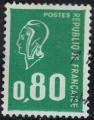 France 1976 Oblitr Used Marianne de Bquet 0F80 vert Y&T 1891 SU