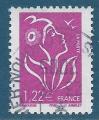 N3758 Marianne de Lamouche 1,22 lilas ITVF taille-douce oblitr