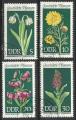 RDA 1969; Y&T n  1152-53, 55, 57; 4 timbres, Flore, plantes protges