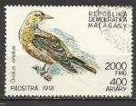 Madagascar 1991; Y&T n 1030; 2000 Fmg oiseau; Loriot