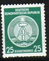 ALLEMAGNE (RDA) N 23 service * Y&T 1955 armoirie