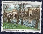 France 1977 Oblitr Jean Baptiste COROT Le Pont de Mantes Y&T 1923