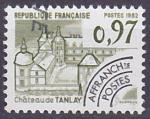 Timbre Pro oblitr n 174(Yvert) France 1982 - Chteau de Tanlay