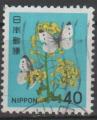 JAPON N 1344 o Y&T 1980 Fleurs et Papillons (Colza et pirides du chou)