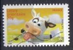  Timbre France 2007 - YT 4089 - Vache humectant timbres - carnet sourires