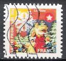 France 2010; Y&T n aa494; lettre 20g, meilleurs voeux, enfants et pre Nol
