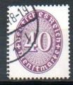 Allemagne Yvert SERVICE N84 Oblitr 1927