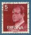 Espagne n1993 Juan Carlos 1er 5p grenat oblitr