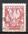 Pologne Yvert Taxe N149 Oblitr 1950 Armoiries 5Zt
