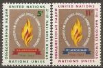 nations unies (new york) n 117/118  la paire neuve** - 1963 