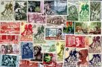 Afrique Occidentale Franaise lot de 75 timbres diffrents oblitrs et neufs