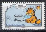 France 2008; Y&T n 4275; lettre 20gr, carnet Garfield, j'aime le courrier..
