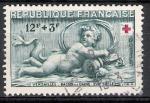 France 1952; Y&T n 937; 12F+3, Croix Rouge, sculpture