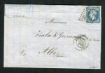 Rare lettre de Lille ( 1863 ) avec un n° 14B - Cachet GC 2046