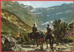 Hautes-Pyrnes ( 65 ) Gavarnie : Excursion  cheval - Carte crite 1977 TBE