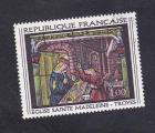 FRANCE YT N 1531 OBLITERE - OEUVRES D ART - VITRAIL DE EGLISE SAINTE MADELEINE