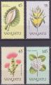 Srie de 4 TP neufs ** n 838/841(Yvert) Vanuatu 1990 - Fleurs