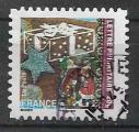 2010 FRANCE Adhesif 497 oblitr, cachet rond, voeux, ds
