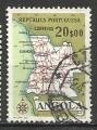 Angola 1955; Y&T n 388; 20a00 carte gographique de l'Angola
