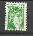 France timbre n2101 oblitr anne 1980 Sabine de Gandon 