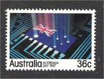 Australia - Scott 1009 mint  Flag / drapeau
