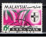 Malaysia - Sarawak / 1965 / Armoiries - Fleurs / YT n 218, oblitr