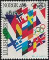 Norvge 1994 Oblitr Jeux Olympiques Hiver Lillehammer Drapeaux Y&T NO 1104 SU