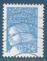 N3572 Marianne de Luquet RF 0,75 bleu ciel oblitr