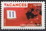 France 2009; Y&T n aa327; lettre 20g, plaque n11, srie vacances