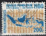 Indonsie 1980 Carte Gographique Sensus Penduduk Recensement Population SU