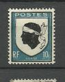 France timbre n 755  ob anne 1946 Armoiries : Corse