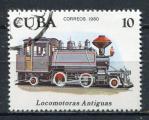 Timbre  CUBA   1980  Obl  N  2219    Y&T  Trains Locomotive