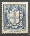 France 1941; Y&T n 532; 1f50 + 2f Marseille, au profit du secours national