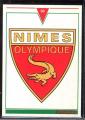 Carte PANINI Football N 353  1993  Blason Club NMES  Commentaire au dos