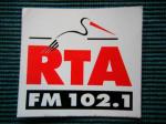 RTA FM 102.1 RADIO LOCALE Autocollant publicitaire Alsace Cigogne 