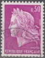FRANCE - 1967/69 - Yt n 1536 - Ob - Marianne de Cheffer 0,30c lilas