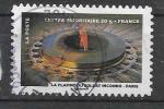 2012 FRANCE Adhesif 754 oblitr, cachet rond, flamme soldat inconnu