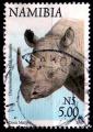 NAMIBIE N 834 de 1997 oblitr "le rhinocros"