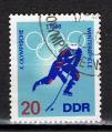 RDA / 1968 / JO Grenoble / Hockey / YT n° 1034, oblitéré