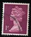 Royaume Uni 1977 Oblitr rond Used Srie Machin Elizabeth II IP cramoisi 