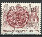 Norvge 1975; Y&T n 659; 125o, centenaire de la convention montaire