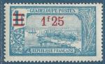 Guadeloupe N94 Pointe  Pitre 1F surcharg 1F25 neuf avec charnire