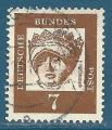 Allemagne N221a Elisabeth de Thuringe oblitr (papier blanc)