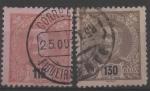 Portugal : n 139 et 140 o oblitr anne 1895