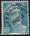 Pr 101  - Marianne de Gandon 8 F bleu-clair problitr - oblitr - anne 1949