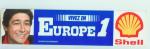 Christian BARBIER  /  VIVEZ EN EUROPE 1 / SHELL autocollant rare et ancien 