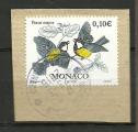 Monaco timbre n 2324 oblitr anne 2002 Oiseaux : Msange Charbonnire