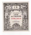Ancienne tiquette Eau de Cologne ambre L.B. ( parfum )